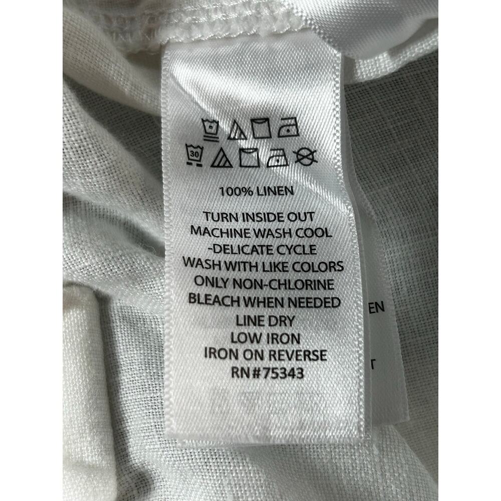 Rachel Roy Women's Linen Cargo Pants White Size 2 Cropped Utility - Picture 7 of 9